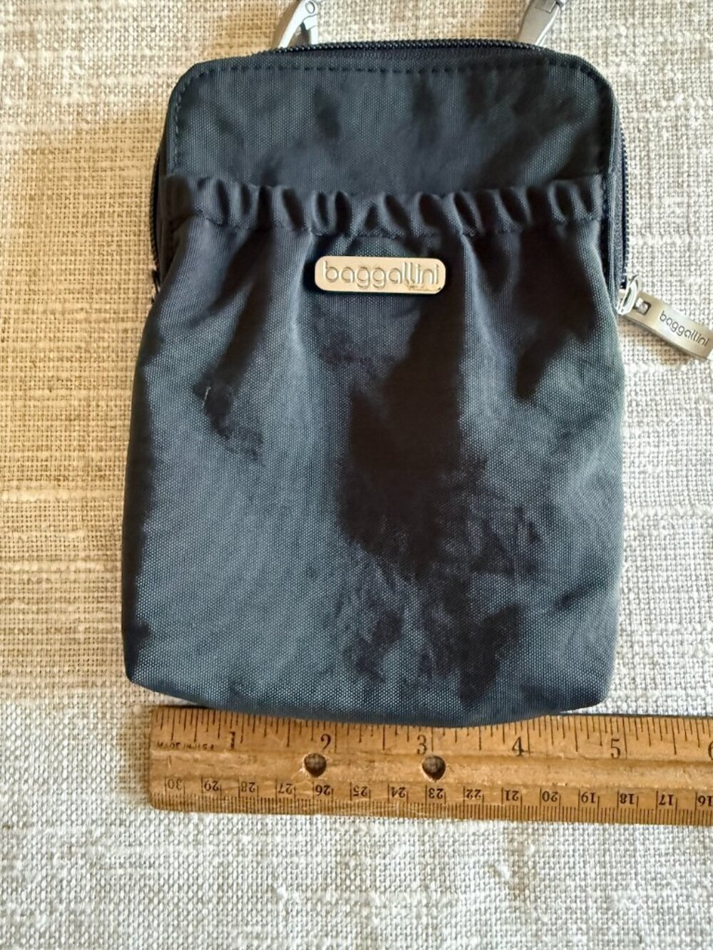 Baggallini classic crossbody RFID dark gray small bag